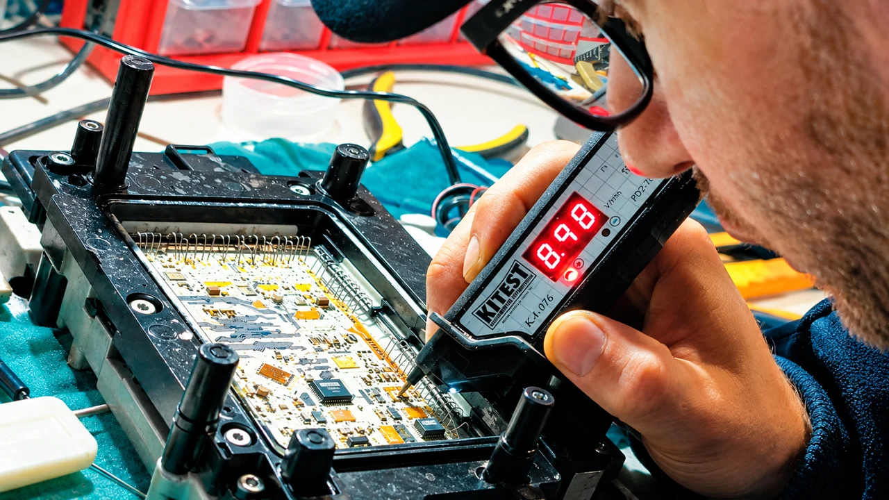 Análise de um módulo eletrônico de transmissão em bancada